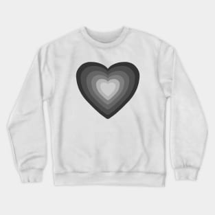 Black gradient heart Crewneck Sweatshirt